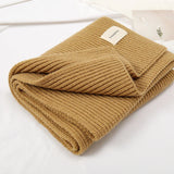 Warm Knitted Wool Soft Scarf Women Solid Korean