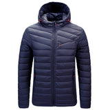 Men's Autumn Jacket Zip Lightweight Windbreaker Hooded Parka