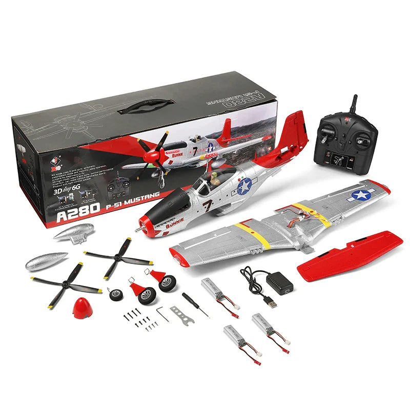 Wltoys XK A280 RC Plane P51 Model 3D/6G