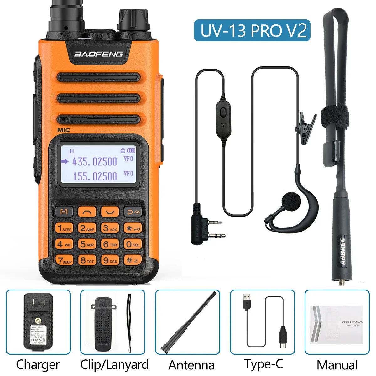 BaoFeng UV-13 PRO V2 V1 Walkie Talkie M-13