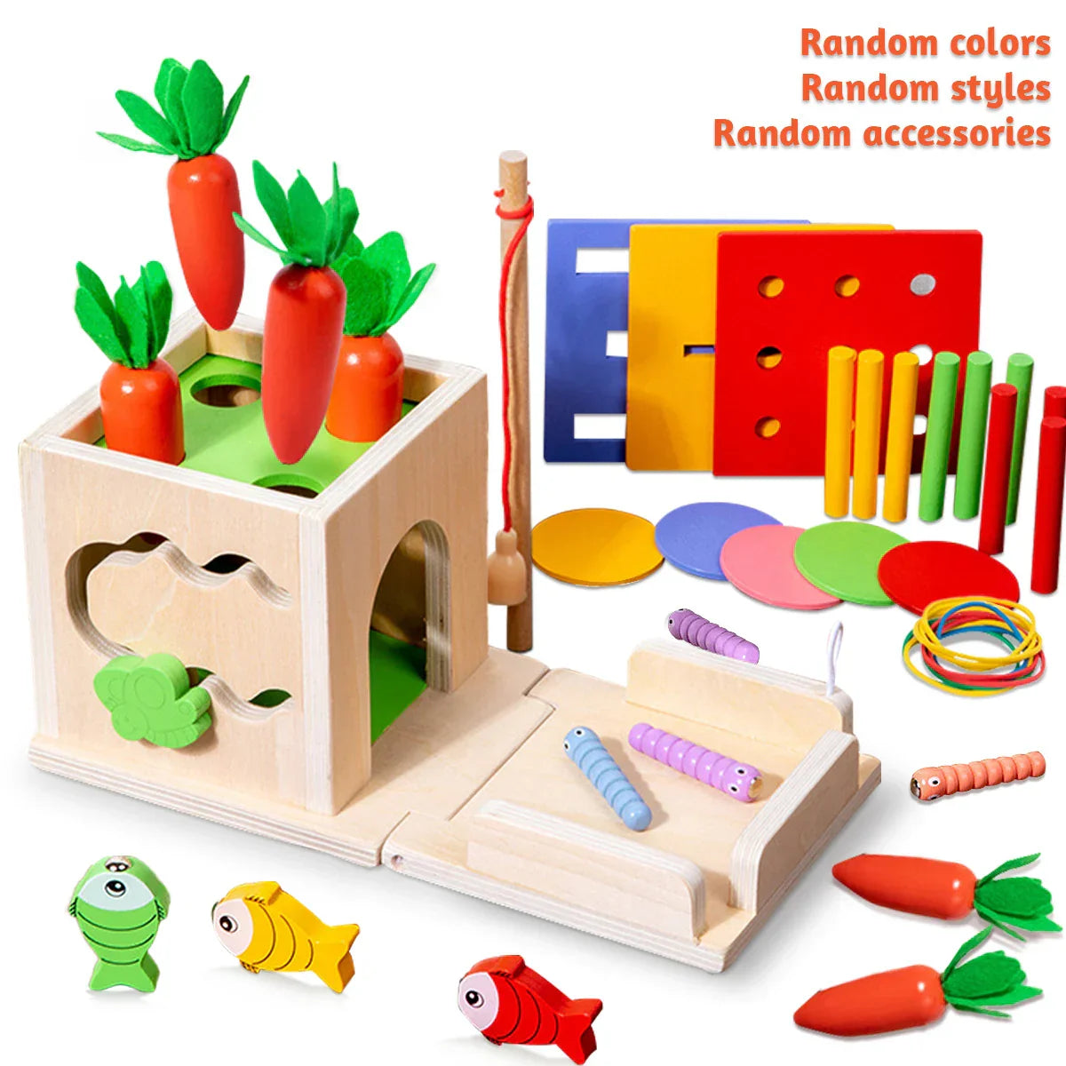 8 In 1 Montessori Permanence Box Carrots Toys