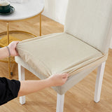 Jacquard Chair Cushion Cover for Elastic Chair Slipcovers