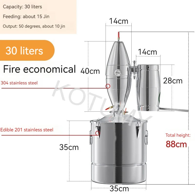 20L Water Alcohol Distiller Small Home Brewing Wine