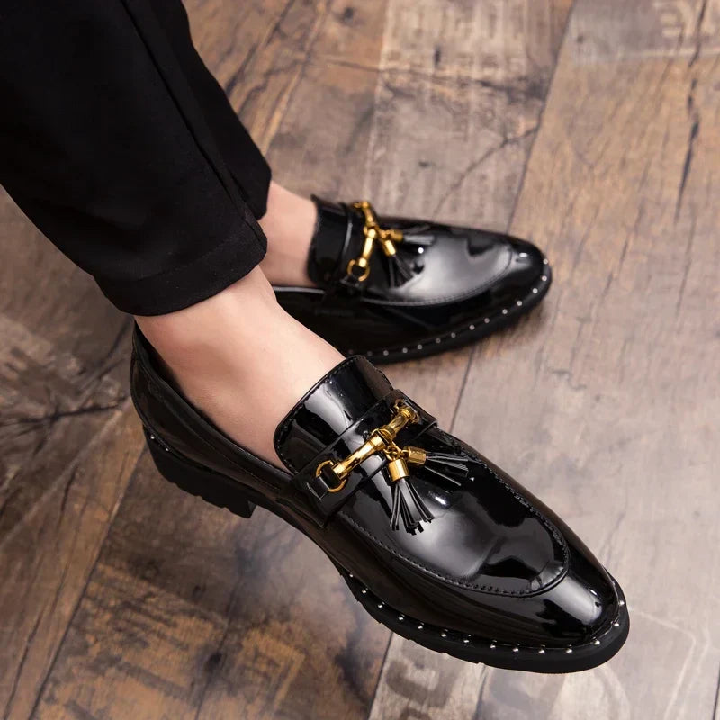Men tassel loafers Mens loafers leather Man shoes