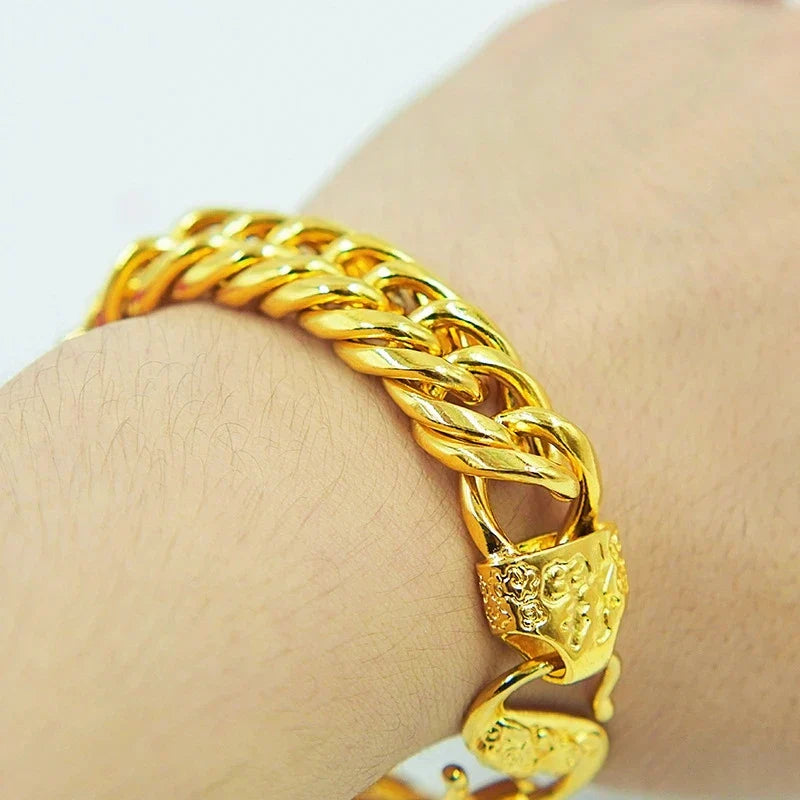 24K Color Coating Gold Fried Dough Twists Bracelet