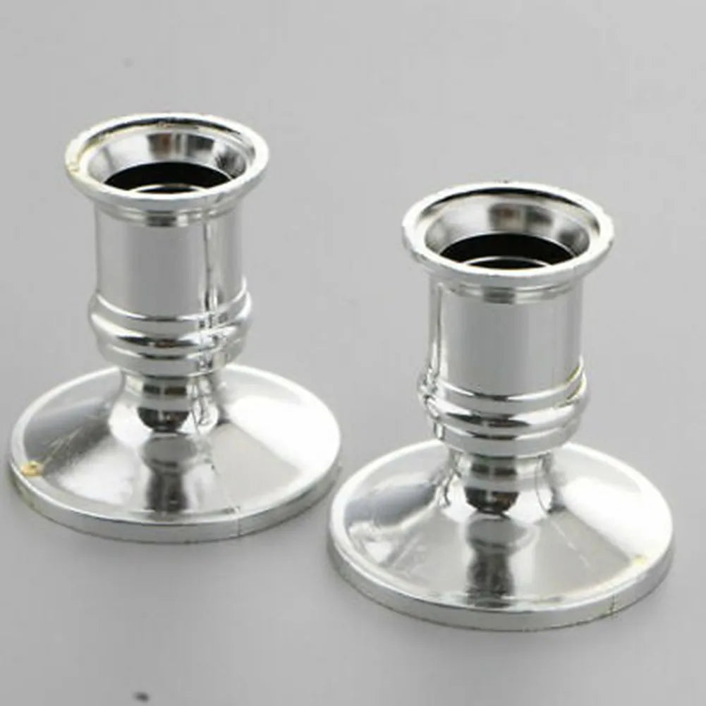 2pcs Traditional Shape Taper Standard Candle Holders Candlestick