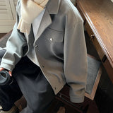 Winter Thicken Woolen Coat Men Warm Fashion Casual