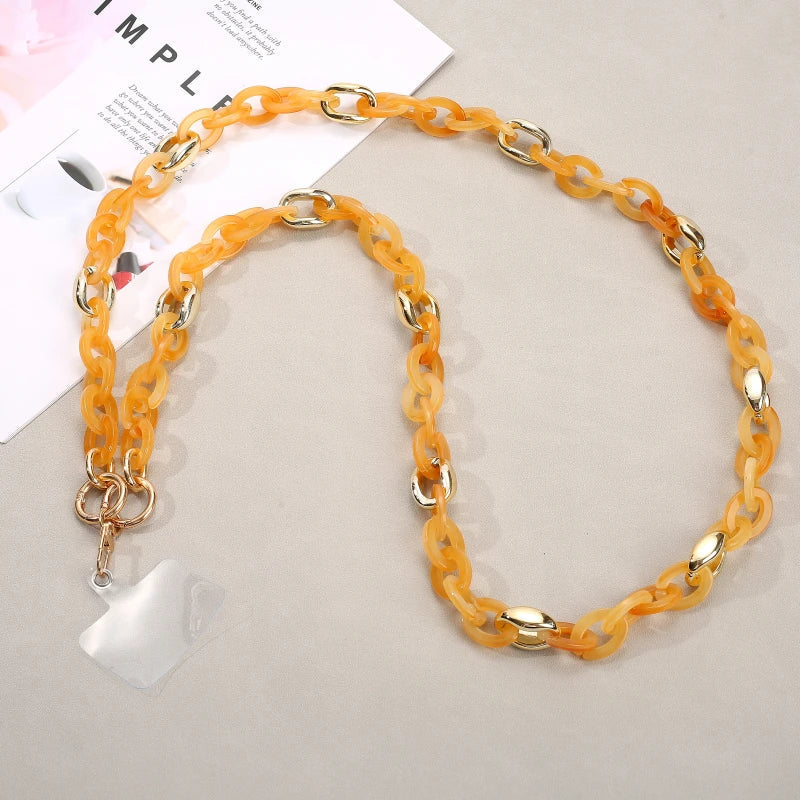 Fashion 120cm Telephone Strap Long Style Acrylic Slant