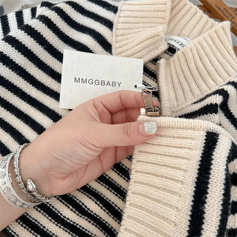 Newborn Baby Girl Boy Striped Jacket Infant Toddler