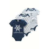 3PCS Infant Baby Cute Graphic One-piece Clothes For