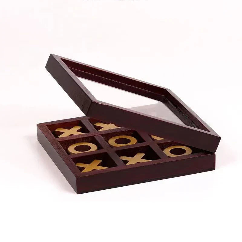 XO Chess Board 3D Wood Tic Tac Toe