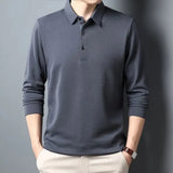 2024 New Polo Shirt Men Long Sleeve Business