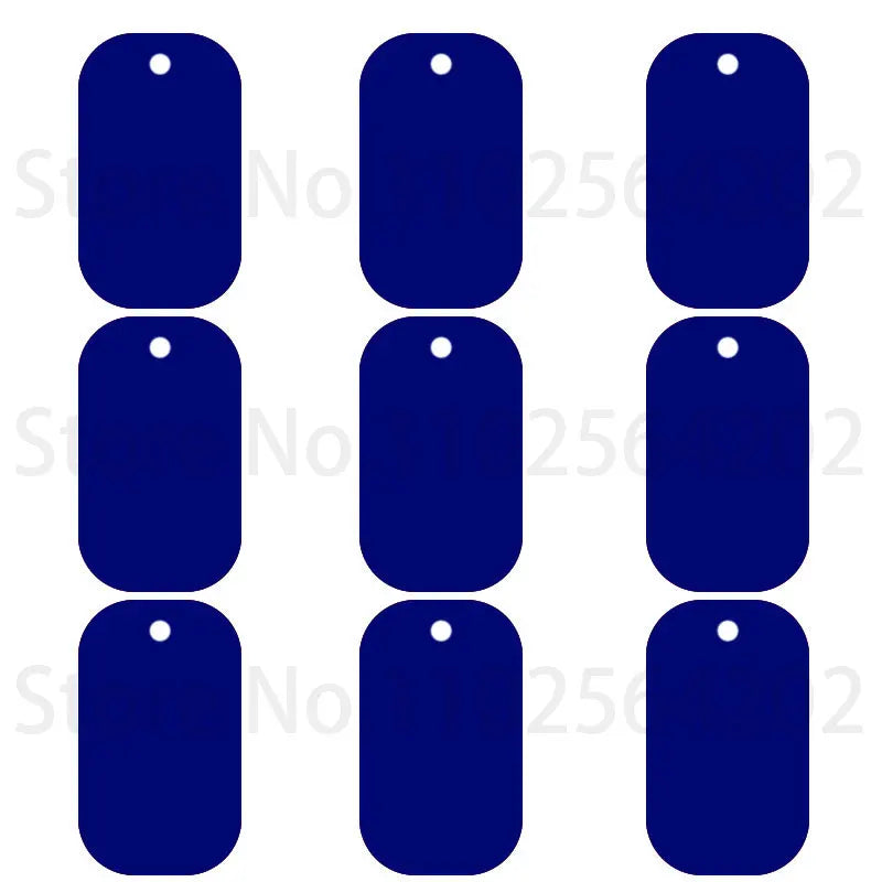 20pcs Aluminum Blank Rectangular Pet Dog Tag Custom