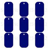20pcs Aluminum Blank Rectangular Pet Dog Tag Custom