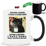 Funny Cat Mugs Coworker Gifts Coffee Spelled Backwards