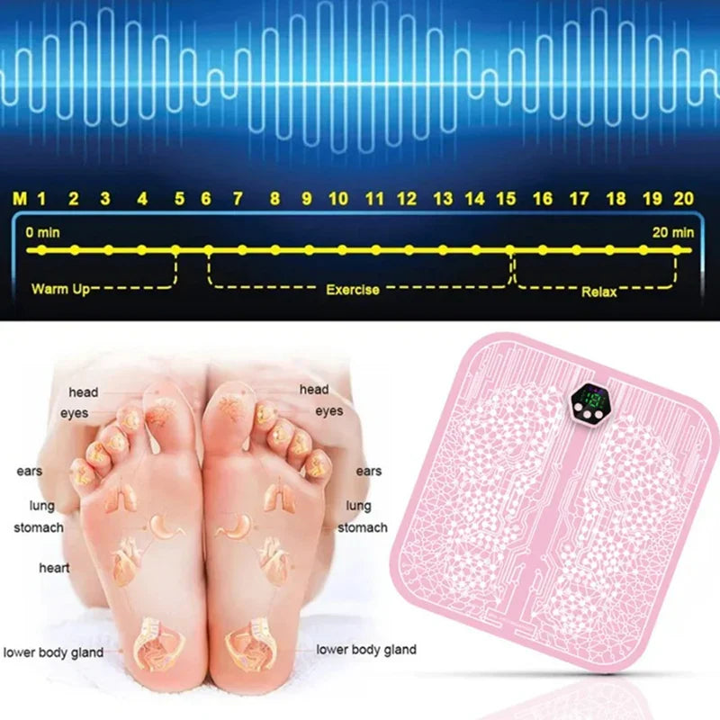 EMS Foot Massager Electric Feet Acupuncture Mat For