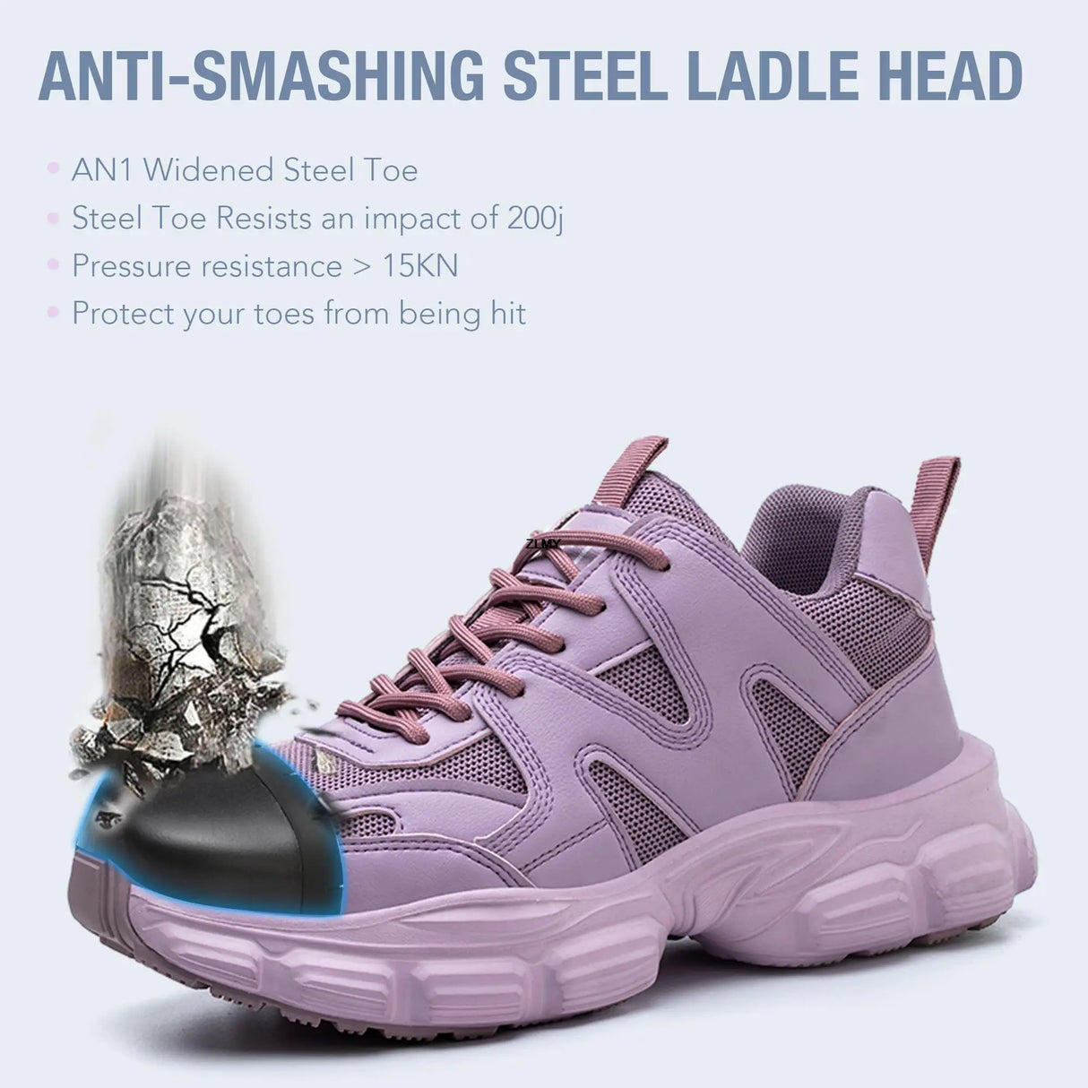 Women Safety Shoes New Steel Toe Work Safety