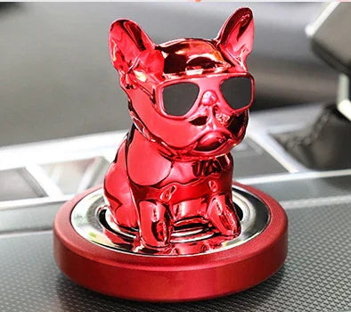 Car Ornament Metal Shake Head French Bulldog Diamond