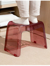 Bathroom Stool Home Furniture Transparent PCTG Plastic Shoe