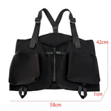 Reflective Streetwear Men HipHop Chest Bag Anti theft