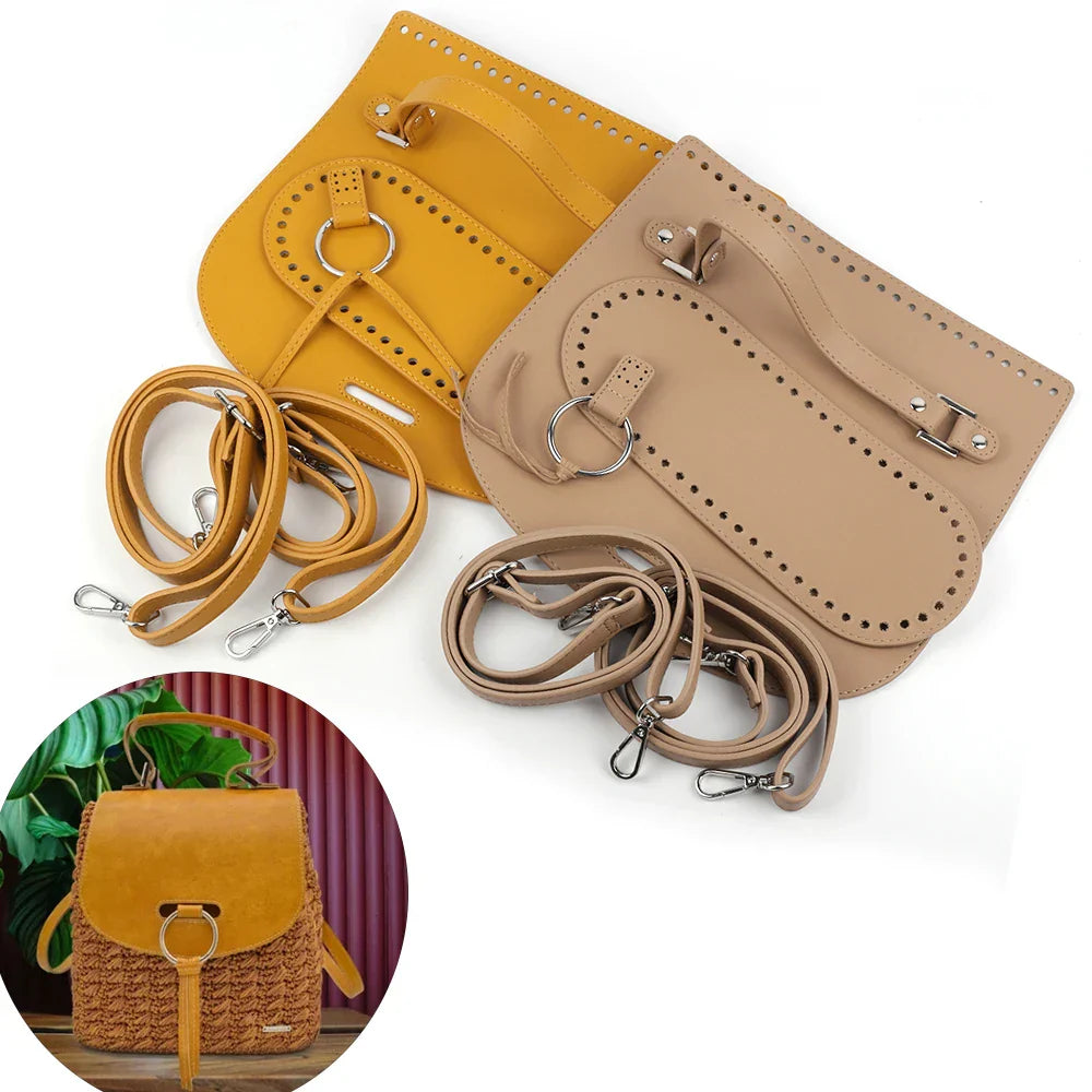 DIY Handmade Backpack Leather Shoulder Bag Strap Bottom