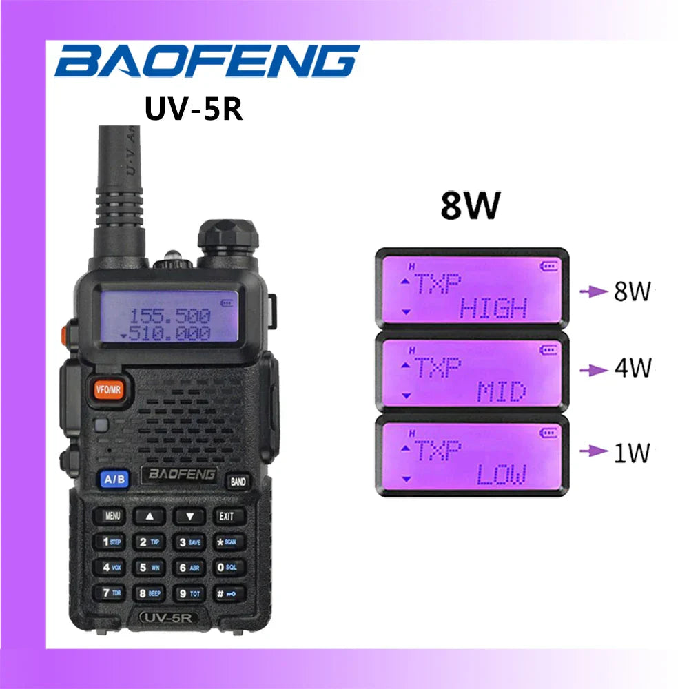 2023 Baofeng UV-5R 5W/8W Walkie Talkie Long Range