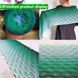 300g Cake Gradient Color Crocheted Shawl Blanket DIY