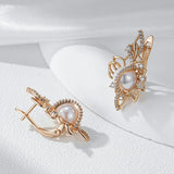 Kinel Luxury 585 Rose Gold Drop Earrings for