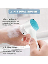 Facial Cleansing Brush, Dual-sided Silicone Pore Cleanser, Manual