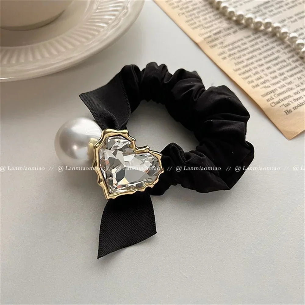 Elegant Faux Pearl Hair Ties High Elastic Seamless