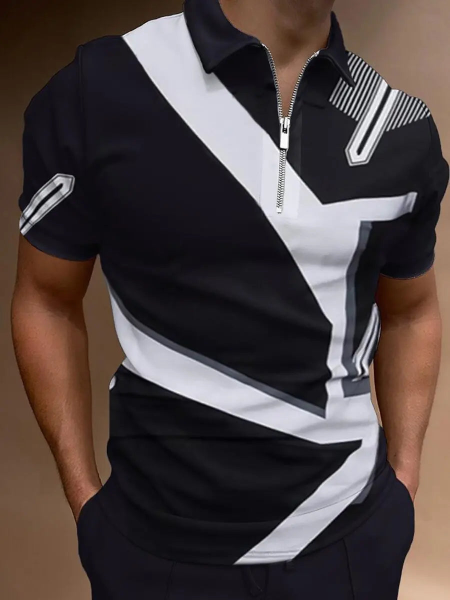 Summer new men's casual short-sleeved Polo shirt office