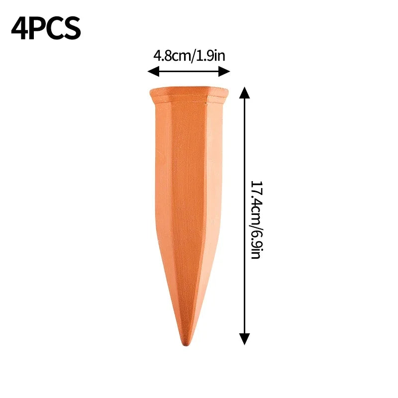 4PCS Automatic Plant Dripper Terracotta Seepage Device Drip