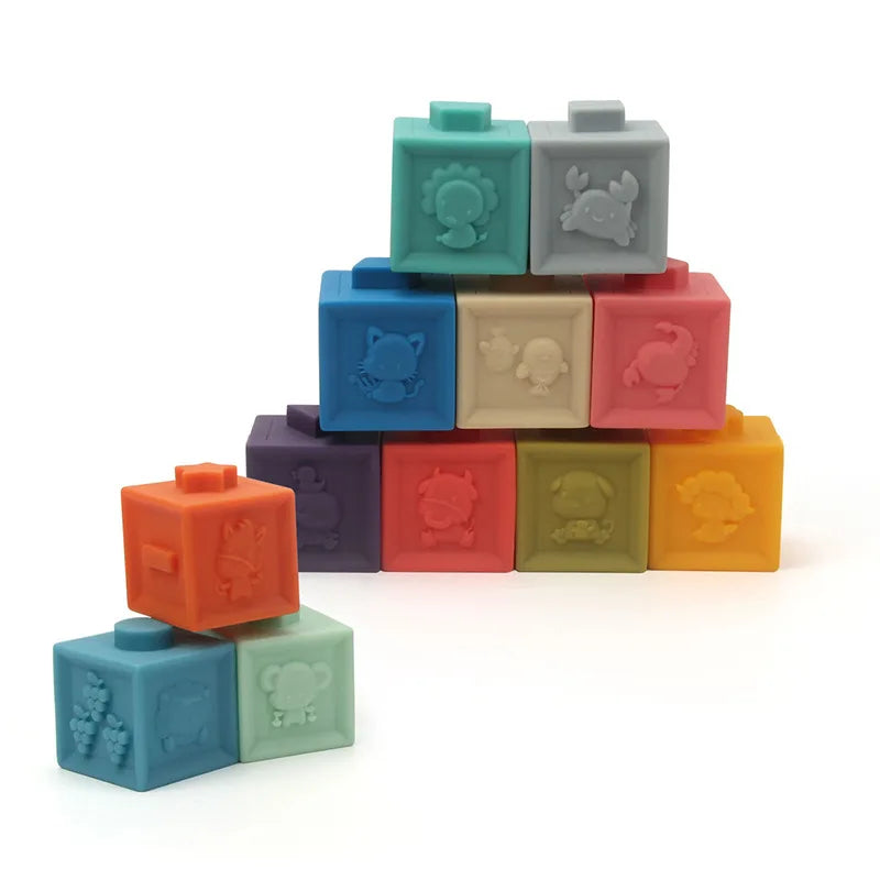 Silicone Building Blocks Baby Educational Splicing Large Particle
