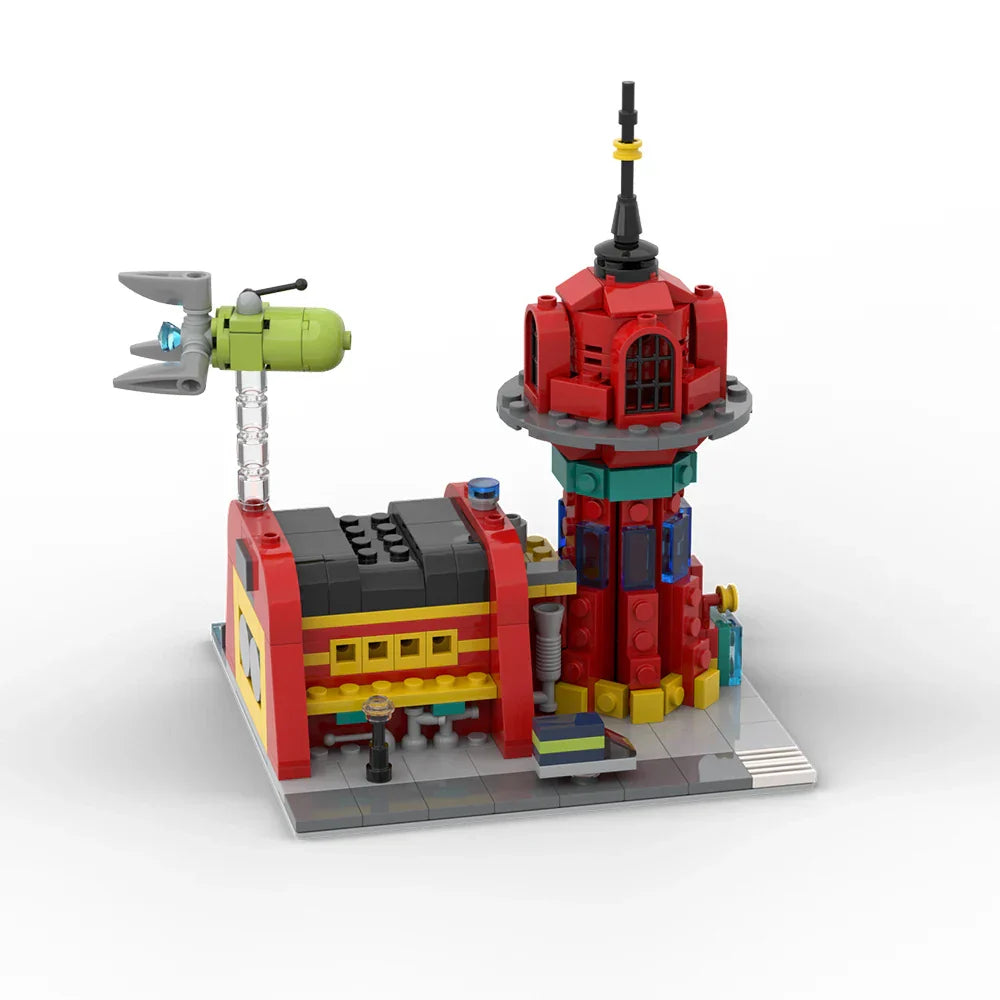 Planet Express Headquarter Building Block Model Puzzle Education
