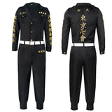 Anime Tokyo Revengers Cosplay Costume Black Embroidered Trench