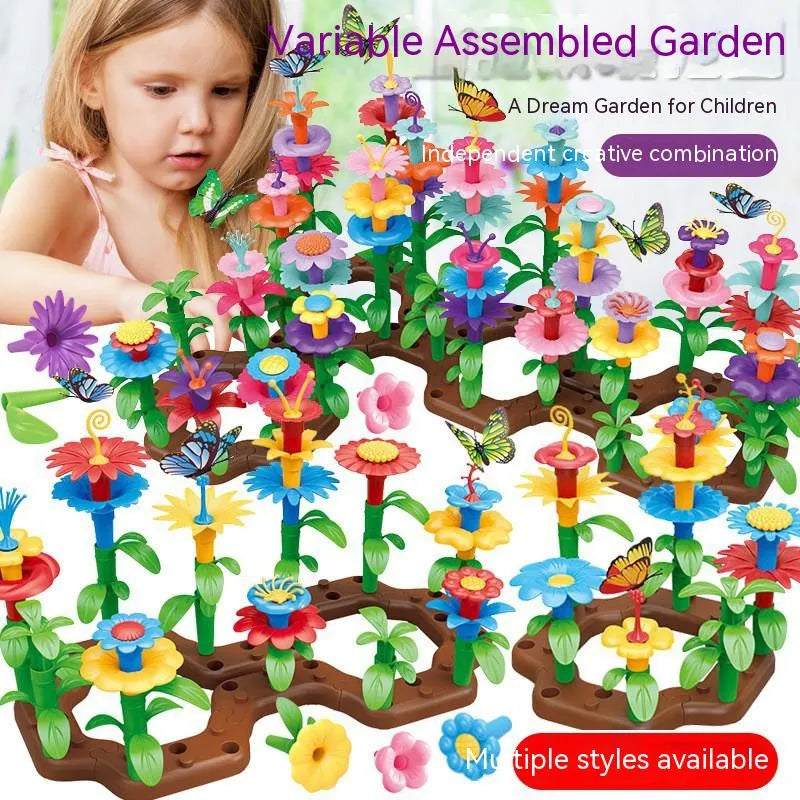 Flower Garden Building Toys Set Kids Educational Activity