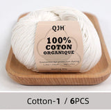 QJH 100% Cotton Yarn, Cotton Baby Sport Weight