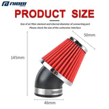 NIBBI Motorcycle Air Filter 4248mm Universal Carburetor Bend