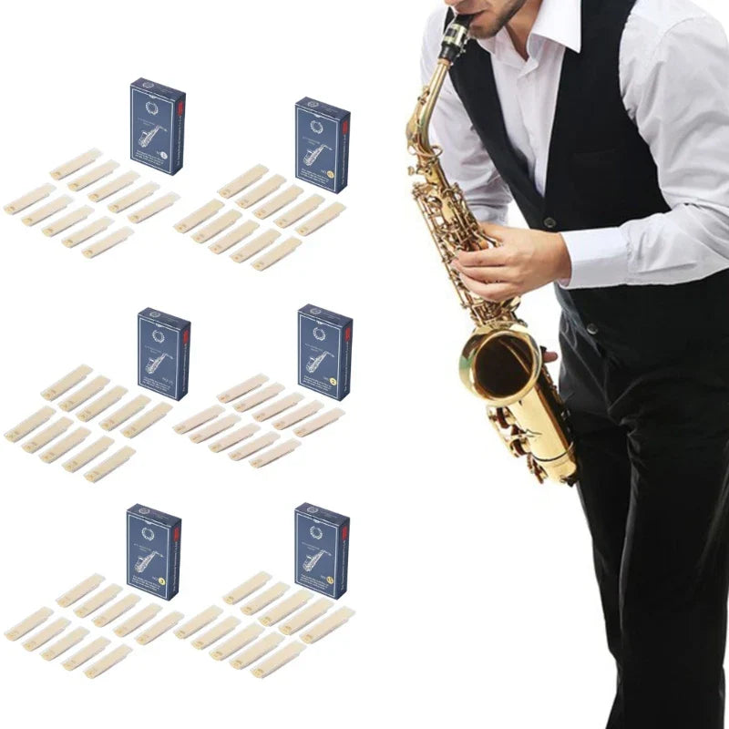 10Pcs Eb Alto Sax Reeds Hardness Strength 1.0