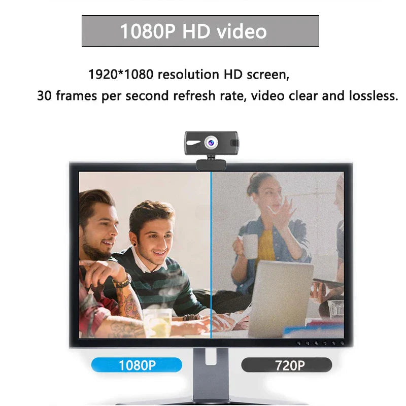 Webcam 1080P Mini Camera Full HD Webcam With