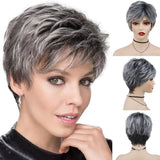 GNIMEGIL Synthetic Short Pixie Cut Wig Women Natural