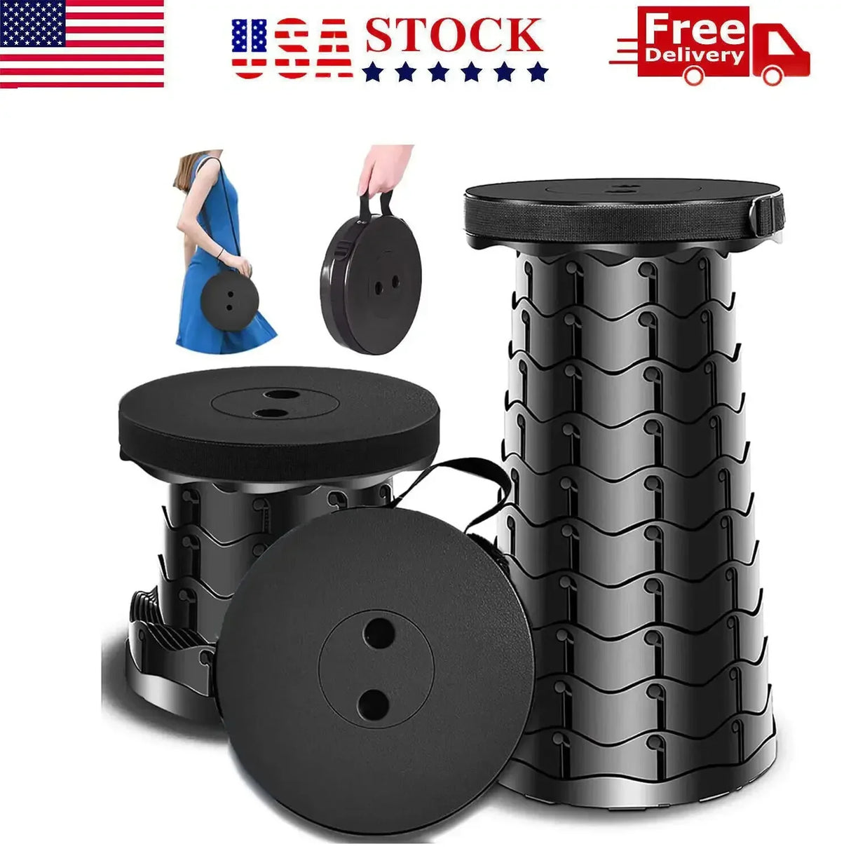 Portable Folding Fishing Chair Outdoor Camping Retractable Stool