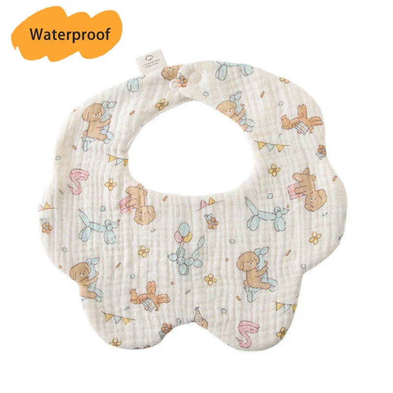 New Thickened 7 Layers Cotton Waterproof Baby Bibs