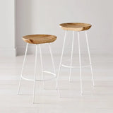 High Wood Stool Modern Minimalist High Chair Solid
