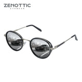 ZENOTTIC 2023 2024 Steampunk Sunglasses Rrtro Round Polarized