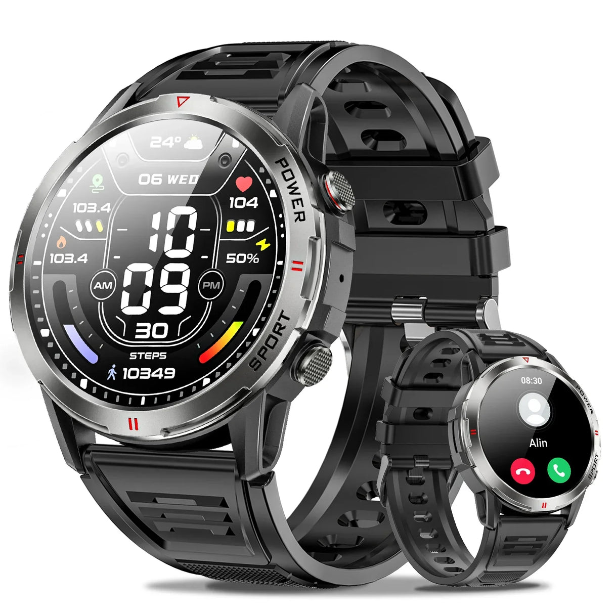 WEOFLY Smart Watch 1.43inch Large AMOLED Screen BlE5.2