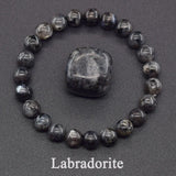 Real Natural Labradorite Stone Bead Bracelet Men Women