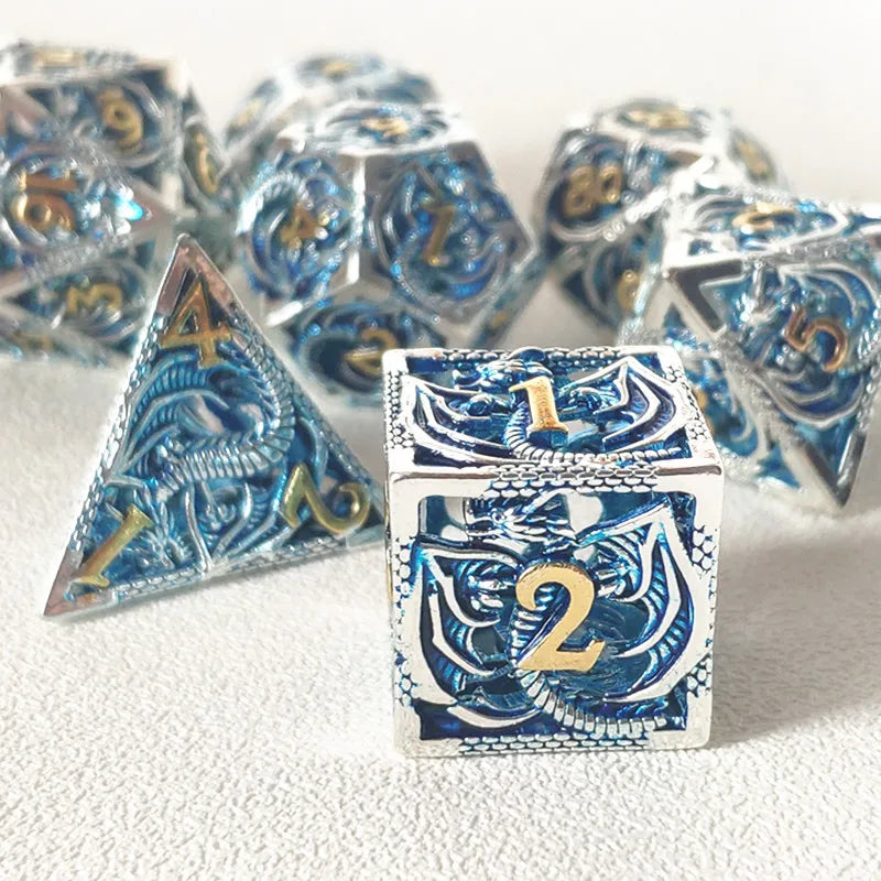 Mini Planet DND Metal Dice Set Three-dimensional Flying