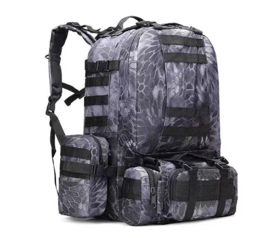 55L 4-in-1 Tactical Molle Backpack for Hiking & Camping
