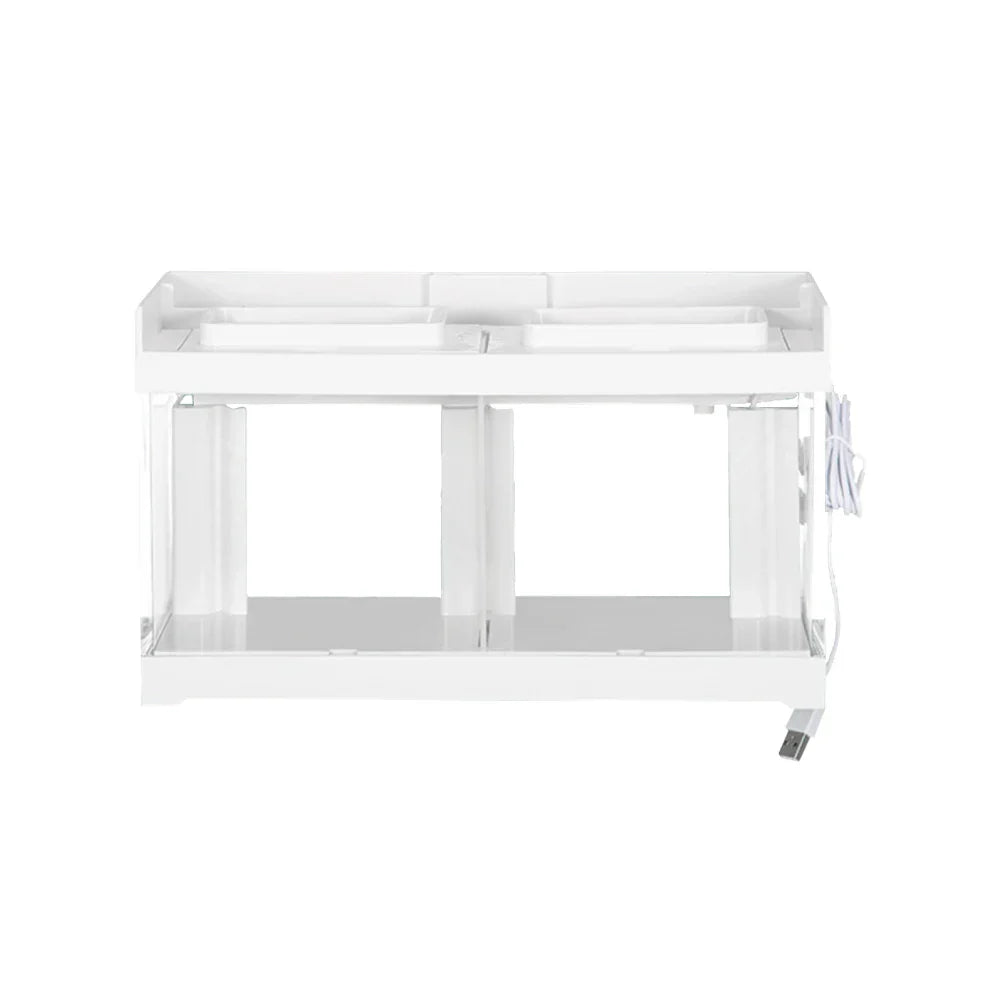 Mini Aquarium With Filter LED Light Fish Tank